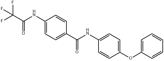 N-(4-phenoxyphenyl)-4-[(trifluoroacetyl)amino]benzamide Struktur