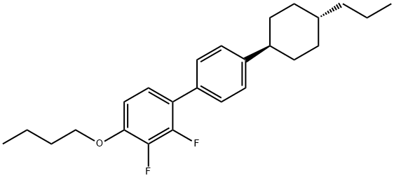 4'-(trans-4-propylcyclohexyl)-2,3-difluoro-4-butoxybiphenyl Struktur