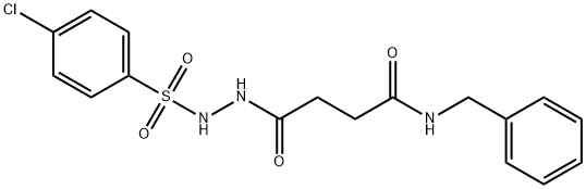 N-benzyl-4-{2-[(4-chlorophenyl)sulfonyl]hydrazino}-4-oxobutanamide Struktur