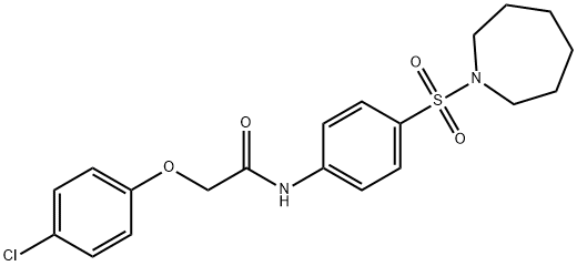 N-[4-(1-azepanylsulfonyl)phenyl]-2-(4-chlorophenoxy)acetamide Struktur