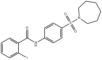 N-[4-(1-azepanylsulfonyl)phenyl]-2-iodobenzamide Struktur