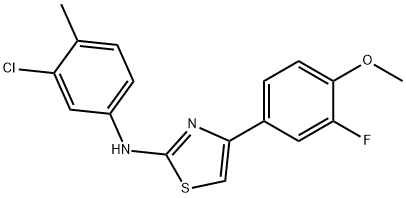 N-(3-chloro-4-methylphenyl)-4-(3-fluoro-4-methoxyphenyl)-1,3-thiazol-2-amine Struktur