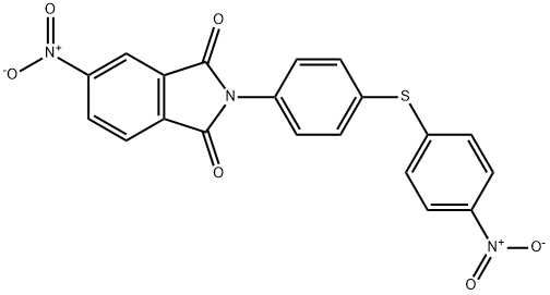 5-nitro-2-[4-({4-nitrophenyl}sulfanyl)phenyl]-1H-isoindole-1,3(2H)-dione Struktur