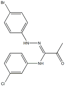 N'-(4-bromophenyl)-N-(3-chlorophenyl)-2-oxopropanehydrazonamide Struktur