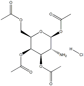 2-amino-2-deoxy-beta-D-galactopyranose 1,3,4,6-tetraacetate hydrochloride Struktur