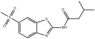 3-methyl-N-[6-(methylsulfonyl)-1,3-benzothiazol-2-yl]butanamide Struktur