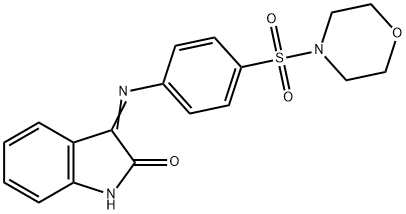 3-{[4-(4-morpholinylsulfonyl)phenyl]imino}-1,3-dihydro-2H-indol-2-one Struktur