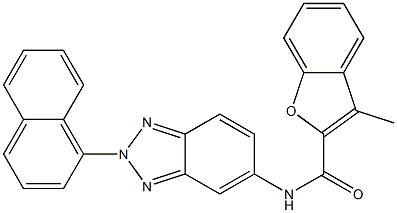 3-methyl-N-[2-(1-naphthyl)-2H-1,2,3-benzotriazol-5-yl]-1-benzofuran-2-carboxamide Struktur