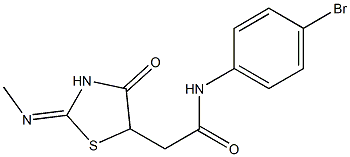 N-(4-bromophenyl)-2-[2-(methylimino)-4-oxo-1,3-thiazolidin-5-yl]acetamide Struktur