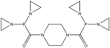 1,4-bis{[di(1-aziridinyl)phosphino]carbonyl}piperazine Struktur