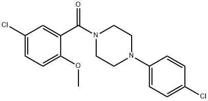 4-chloro-2-{[4-(4-chlorophenyl)-1-piperazinyl]carbonyl}phenyl methyl ether Struktur