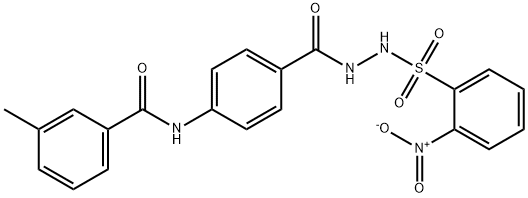 3-methyl-N-[4-({2-[(2-nitrophenyl)sulfonyl]hydrazino}carbonyl)phenyl]benzamide Struktur