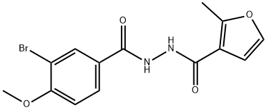 N'-(3-bromo-4-methoxybenzoyl)-2-methyl-3-furohydrazide Struktur