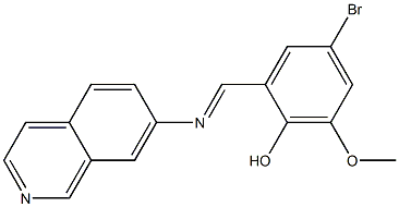 4-bromo-2-[(7-isoquinolinylimino)methyl]-6-methoxyphenol Struktur