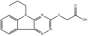 [(5-propyl-5H-[1,2,4]triazino[5,6-b]indol-3-yl)sulfanyl]acetic acid Struktur