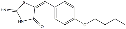 5-(4-butoxybenzylidene)-2-imino-1,3-thiazolidin-4-one Struktur