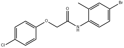 N-(4-bromo-2-methylphenyl)-2-(4-chlorophenoxy)acetamide Struktur