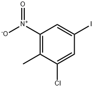 1-chloro-5-iodo-2-methyl-3-nitrobenzene Struktur