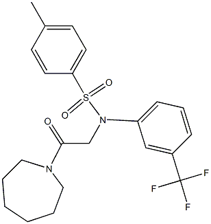 N-(2-azepan-1-yl-2-oxoethyl)-4-methyl-N-[3-(trifluoromethyl)phenyl]benzenesulfonamide Struktur