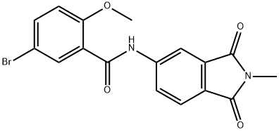 5-bromo-2-methoxy-N-(2-methyl-1,3-dioxo-2,3-dihydro-1H-isoindol-5-yl)benzamide Struktur