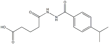 5-[2-(4-isopropylbenzoyl)hydrazino]-5-oxopentanoic acid Struktur