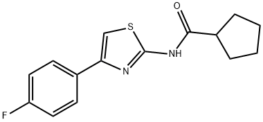 N-[4-(4-fluorophenyl)-1,3-thiazol-2-yl]cyclopentanecarboxamide Struktur