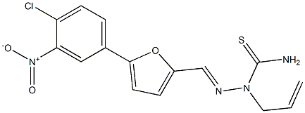 5-{4-chloro-3-nitrophenyl}-2-furaldehyde N-allylthiosemicarbazone Struktur