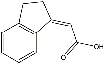 2-(1,2-dihydroinden-3-ylidene)acetic acid Struktur