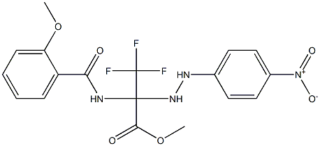 methyl 3,3,3-trifluoro-2-(2-{4-nitrophenyl}hydrazino)-2-[(2-methoxybenzoyl)amino]propanoate Struktur