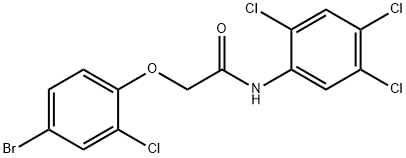 2-(4-bromo-2-chlorophenoxy)-N-(2,4,5-trichlorophenyl)acetamide Struktur