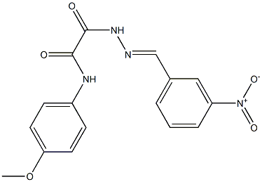 N-(4-methoxyphenyl)-1-{N'-[(1E)-(3-nitrophenyl)methylidene]hydrazinecarbonyl}formamide Struktur