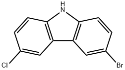 3-溴-6-氯-9H-咔唑 結(jié)構(gòu)式