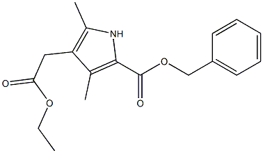 benzyl 4-(2-ethoxy-2-oxoethyl)-3,5-dimethyl-1H-pyrrole-2-carboxylate Struktur