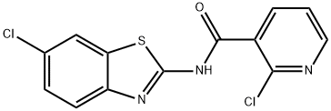 2-chloro-N-(6-chloro-1,3-benzothiazol-2-yl)pyridine-3-carboxamide Struktur