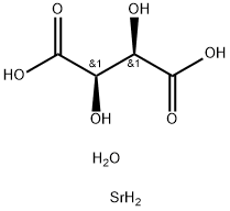 Strontium tartrate tetrahydrate Struktur