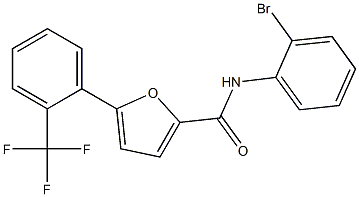 N-(2-bromophenyl)-5-[2-(trifluoromethyl)phenyl]furan-2-carboxamide Struktur