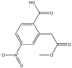 2-(2-methoxy-2-oxoethyl)-4-nitrobenzoic acid Struktur