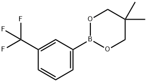 5,5-dimethyl-2-[3-(trifluoromethyl)phenyl]-1,3,2-dioxaborinane Struktur