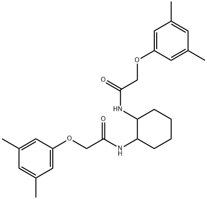 2-(3,5-dimethylphenoxy)-N-(2-{[2-(3,5-dimethylphenoxy)acetyl]amino}cyclohexyl)acetamide Struktur