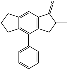 2-methyl-4-phenyl-2,3,6,7-tetrahydros-indacen-1(5H)-one Struktur