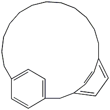 TRICYCLO(17.2.2.2(3,6))PENTACOSA-1(22),3(25),4,6(24),19(23),20-HEXAENE Struktur