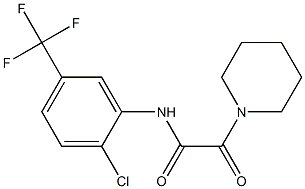 N-[2-chloro-5-(trifluoromethyl)phenyl]-2-oxo-2-(1-piperidinyl)acetamide Struktur