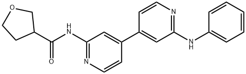 3-FURANCARBOXAMIDE,TETRAHYDRO-N-[2'-(PHENYLAMINO)[4,4'-BIPYRIDIN]-2-YL]- Struktur