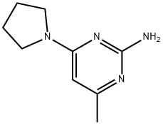 2-Amino-4-(pyrrolidin-1-yl)-6-methylpyrimidine Struktur