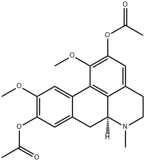 (S)-2,9-diacetyloxy-5,6,6a,7-tetrahydro-1,10-dimethoxy-6-methyl-4H-dibenzo[de,g]quinoline Struktur