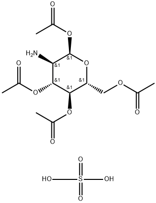 1,3,4,6-tetra-O-acetyl-2-amino-2-deoxy-alpha-D-glucopyranose sulfate Struktur