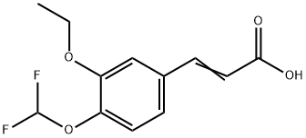 (2E)-3-[4-(difluoromethoxy)-3-ethoxyphenyl]prop-2-enoic acid Struktur