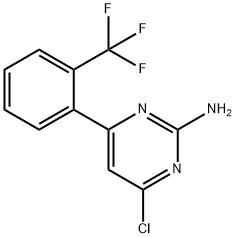 2-Amino-4-chloro-6-(2-trifluoromethylphenyl)pyrimidine Struktur