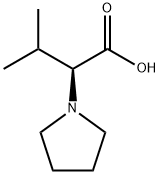 (S)-3-Methyl-2-(1-pyrrolidinyl)butyric Acid Struktur