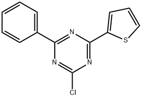 2-Chloro-4-phenyl-6-(2-thienyl)-1,3,5-triazine Struktur